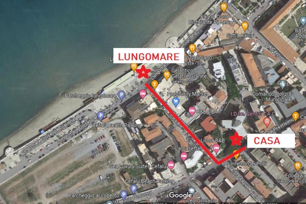 Apartmán New Sea House Vicino La Spiaggia Del Lungomare Cefalù Exteriér fotografie